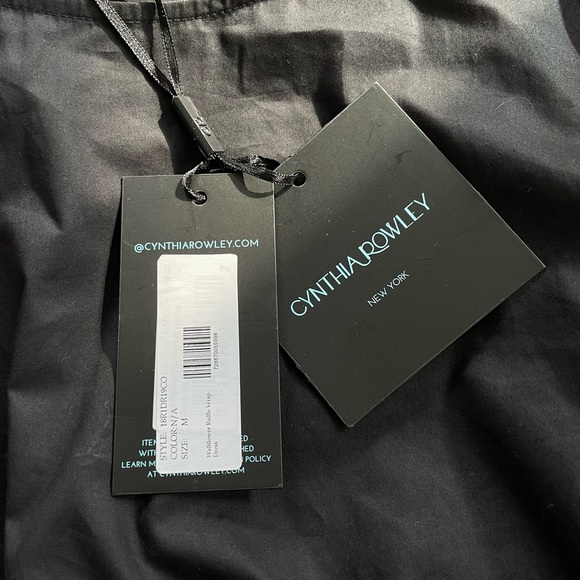 Black Cynthia Rowley Ruffle Wrap Dress - Picture 3 of 3